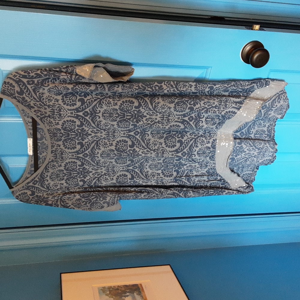 Angela Mara Grey Blue Tunic